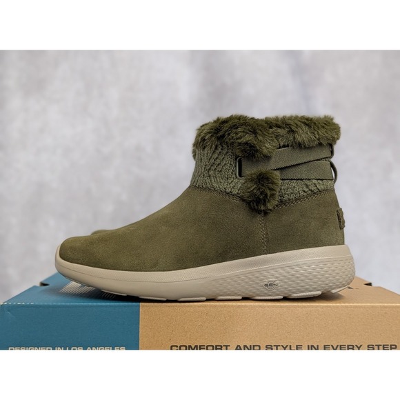 Skechers Women On the Go City 2 Cozy Vibe Size 8.5 Olive - Picture 1 of 5